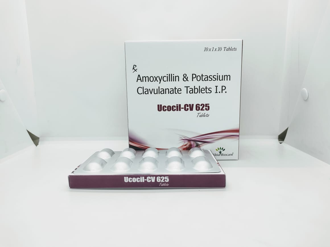 UCOCIL -CV 625 TAB | Amoxycillin 500mg+ Clavulanic Acid 125mg (Alu-Alu)